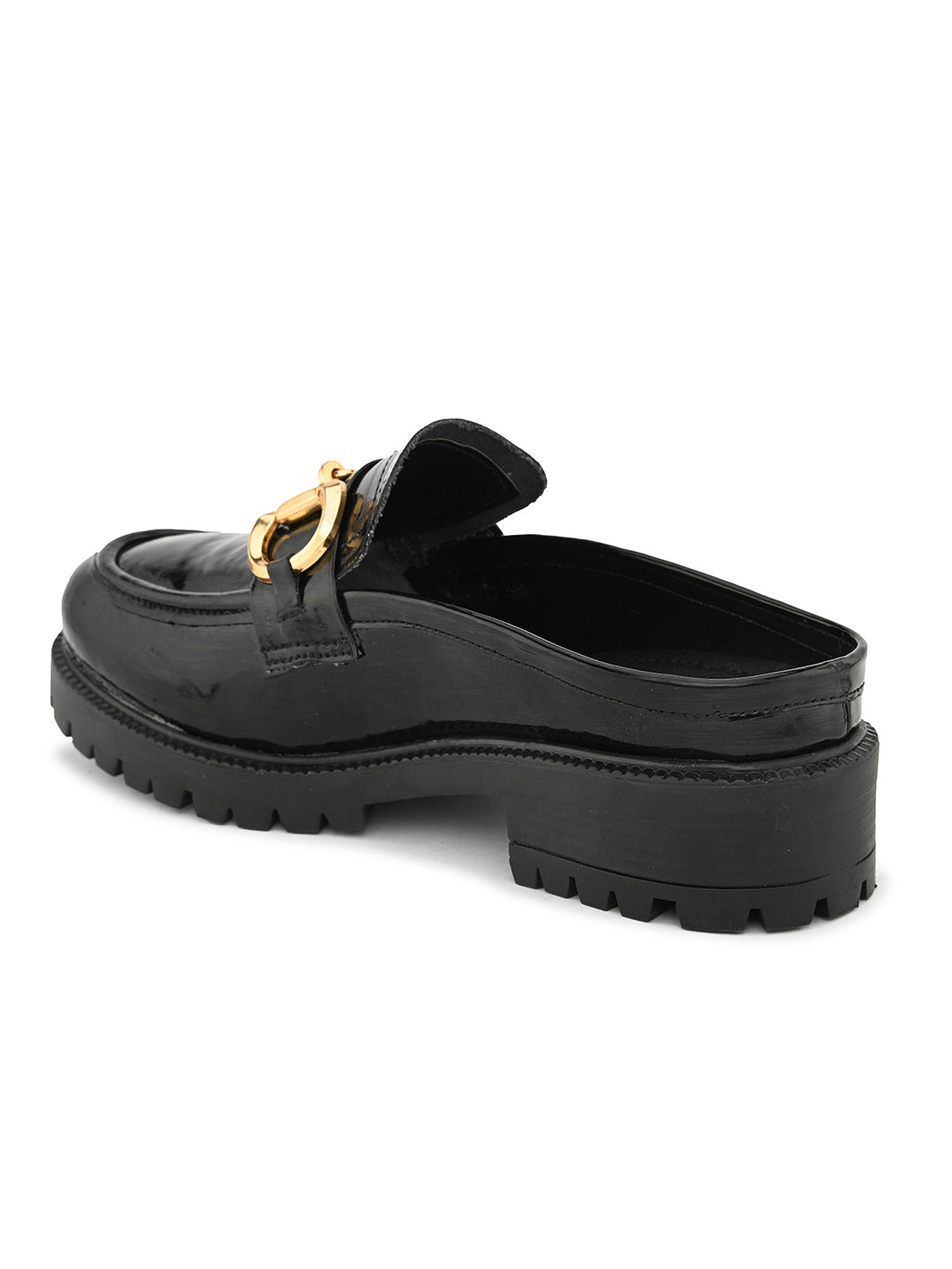 CARLO ROMANO BY WASAN BLACK COLOUR MULES FOR WOMEN