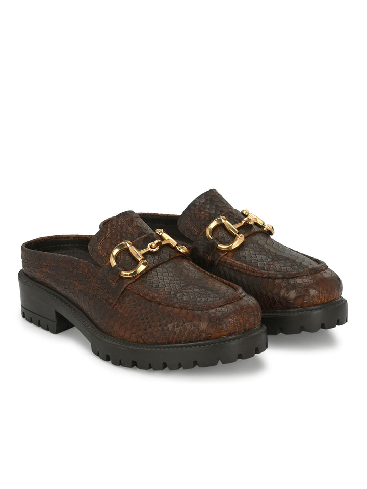 CARLO ROMANO BY WASAN BROWN MULES FOR WOMEN