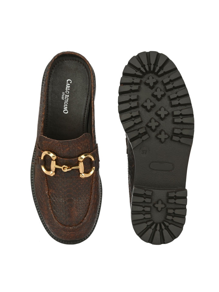 CARLO ROMANO BY WASAN BROWN MULES FOR WOMEN