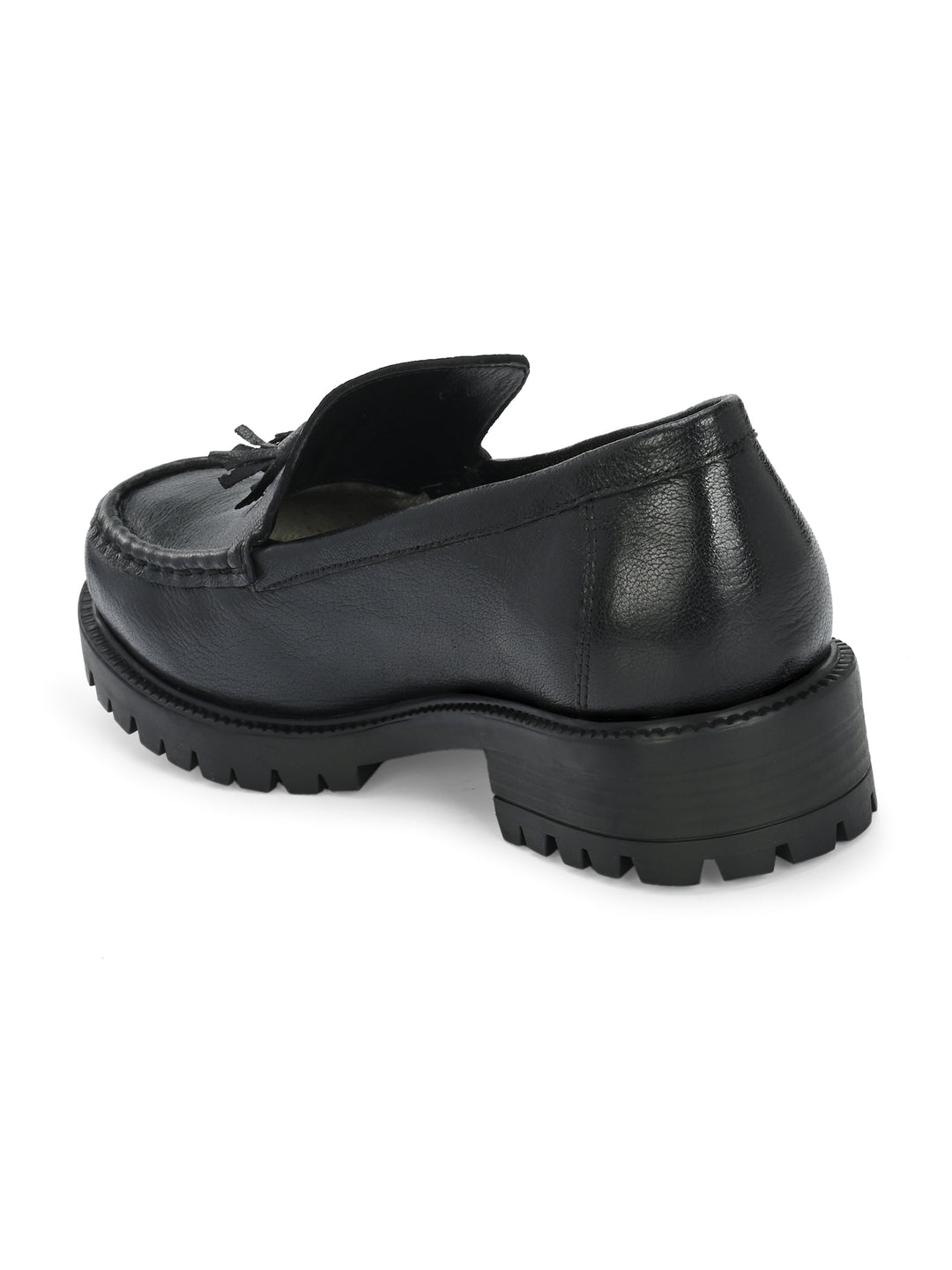 CARLO ROMANO BY WASAN GENUINE LEATHER BLACK COLOUR MOCCASIN FOR  WOMEN