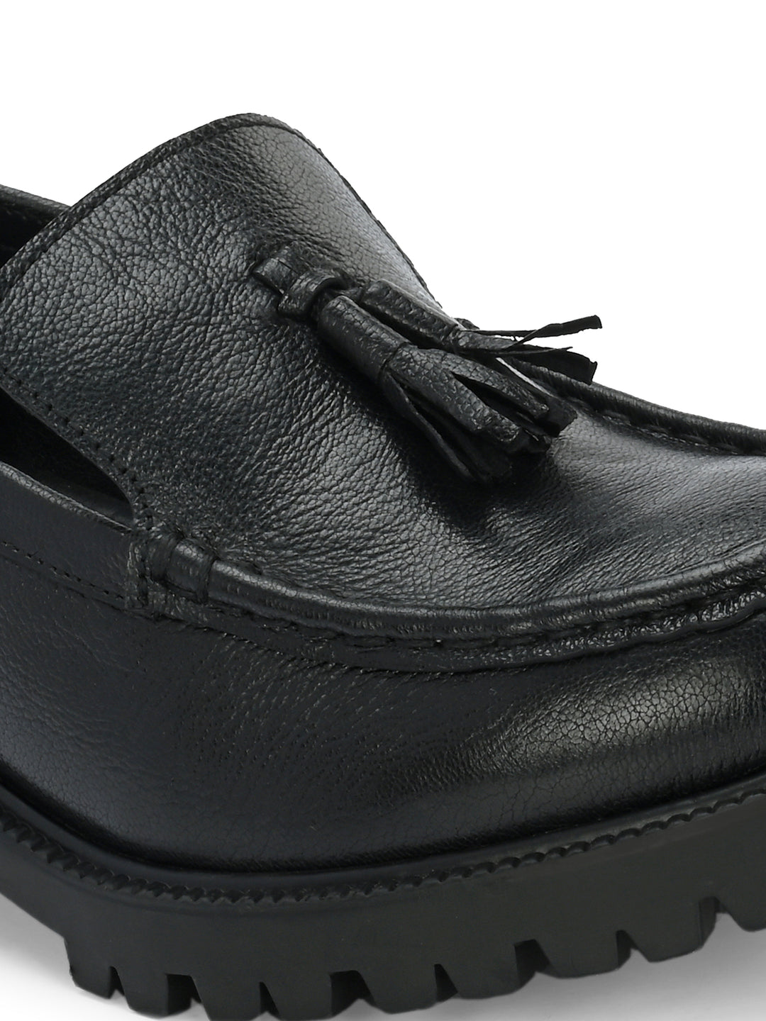 CARLO ROMANO BY WASAN GENUINE LEATHER BLACK COLOUR MOCCASIN FOR  WOMEN