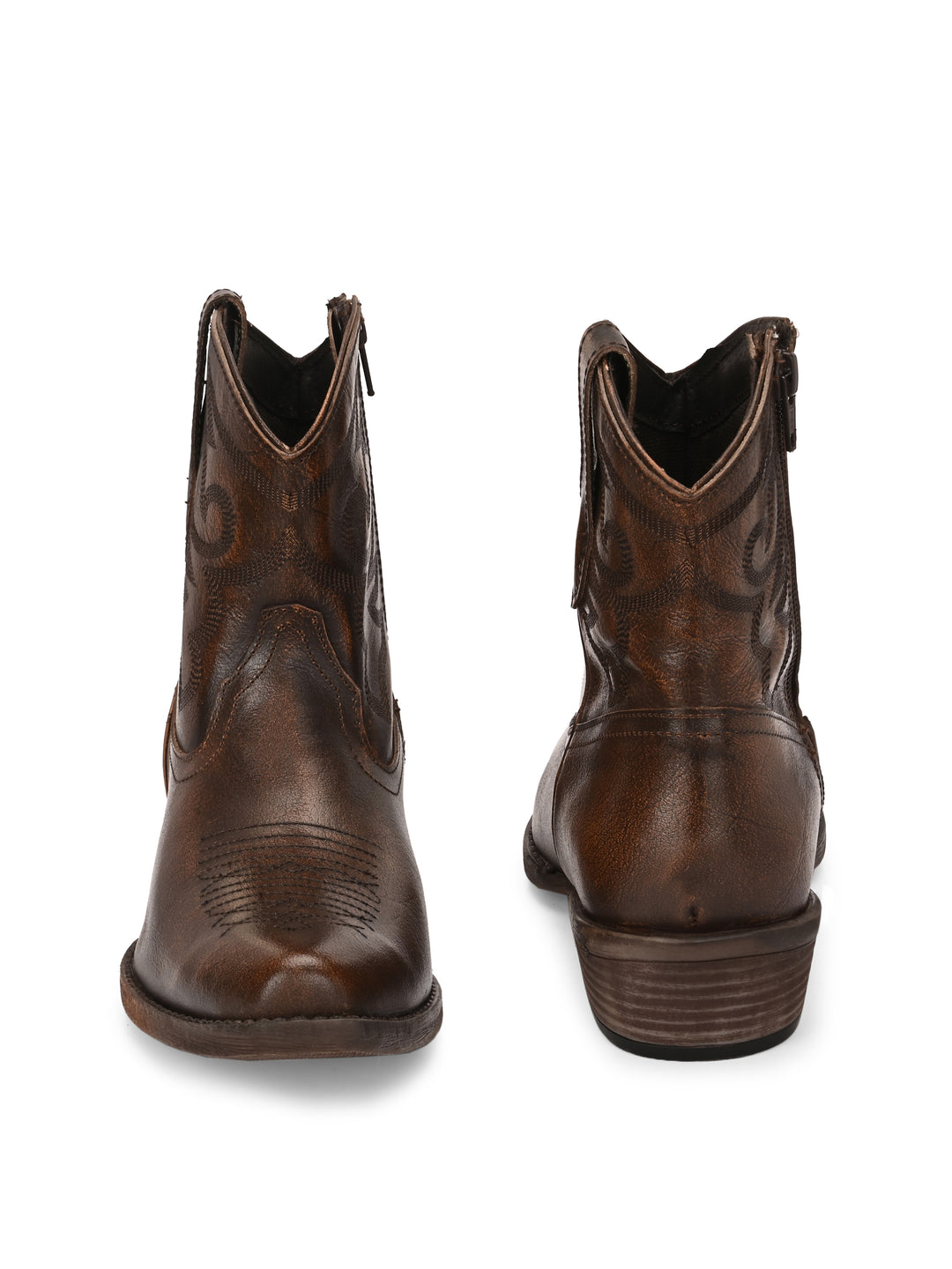 CARLO ROMANO BY WASAN WOMEN'S GENUINE BRUSH OFF LEATHER ANKLE BOOT