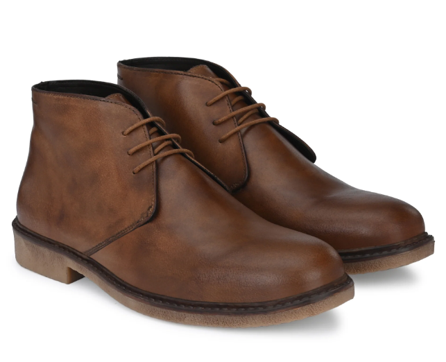 Men's Genuine Burnish Leather Ankle Boot