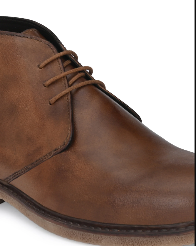 Men's Genuine Burnish Leather Ankle Boot