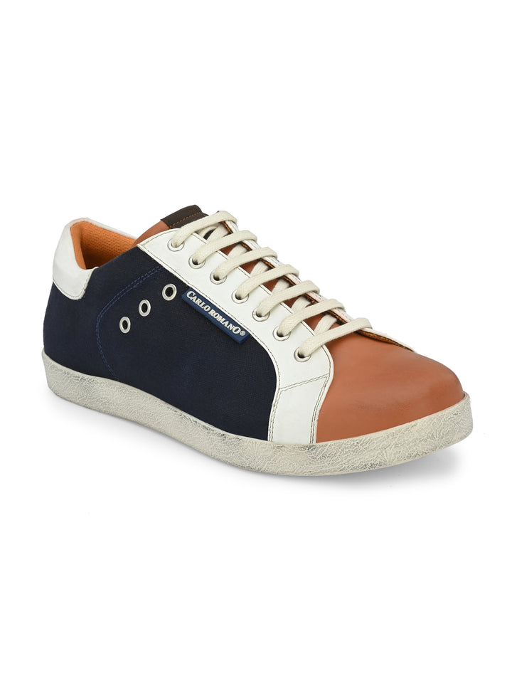 Men's Vegan Leather Lace up Casual Sneaker Shoe / Carlo Goose Collection