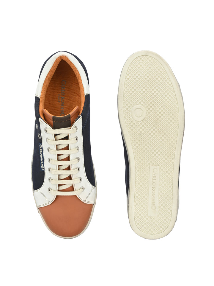 Men's Vegan Leather Lace up Casual Sneaker Shoe / Carlo Goose Collection