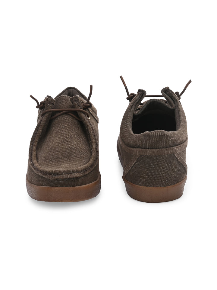 Men's Canvas Fancy Lace Up Casual Shoes