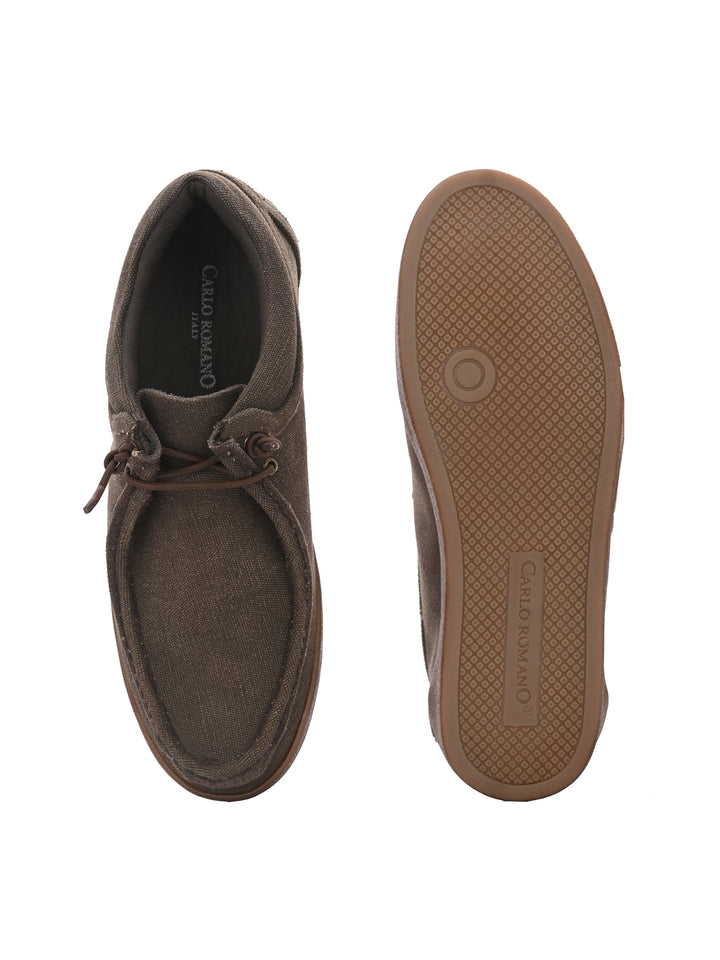 Men's Canvas Fancy Lace Up Casual Shoes