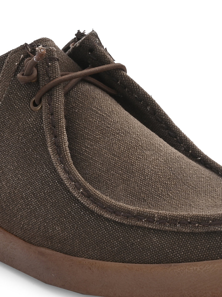 Men's Canvas Fancy Lace Up Casual Shoes