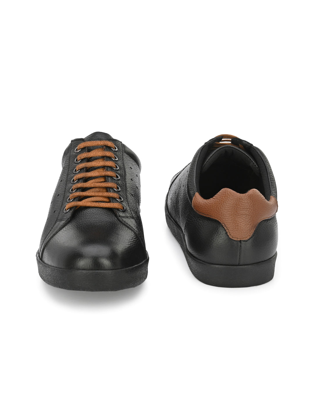 Men's Genuine Milled Leather Lace up Casual Sneaker Shoe