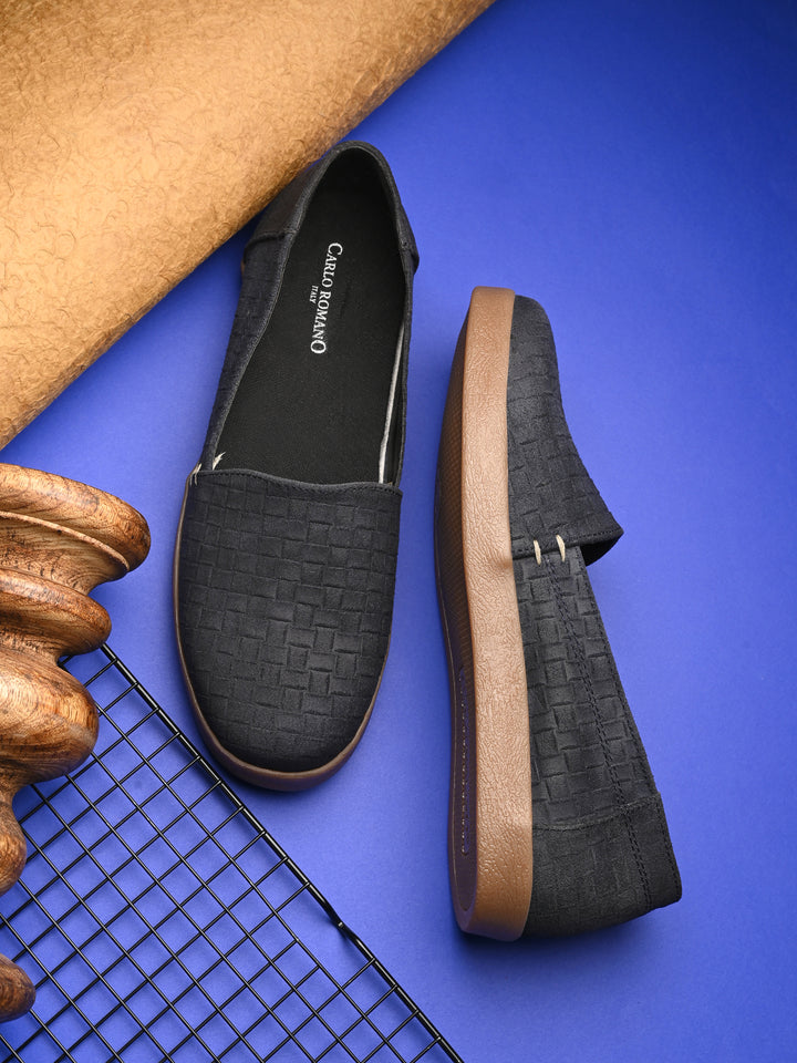 CARLO ROMANO SUDE LEATHER MATT PRINTED MOCCASIN MOJRI FOR MEN