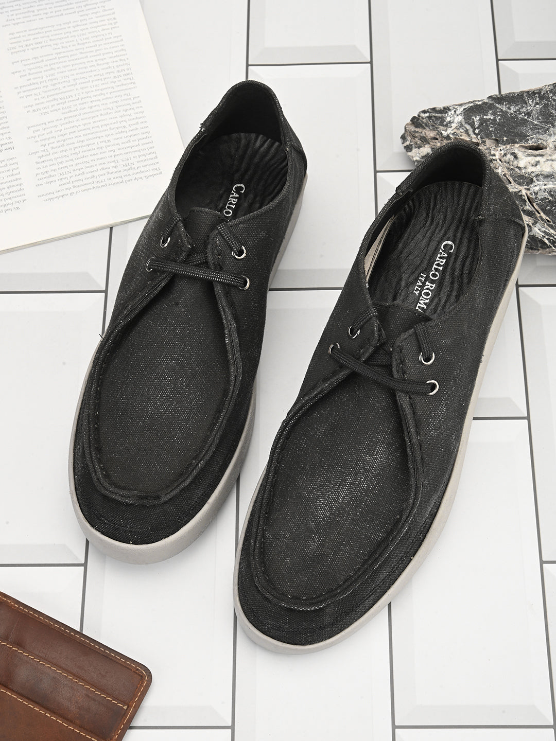 CARLO ROMANO BY WASAN DENIM BLUE SNEAKERS SHOE FOR MEN