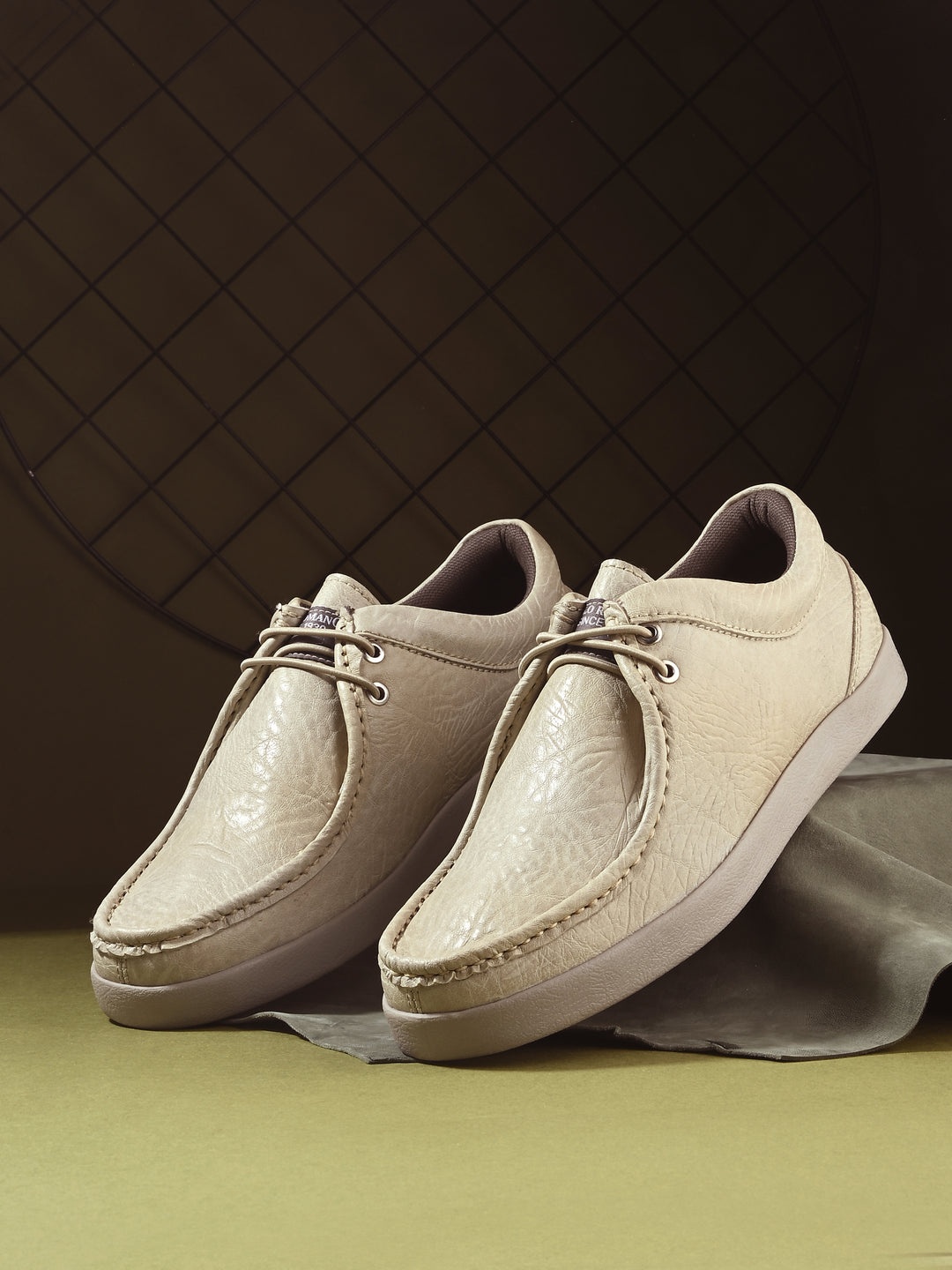 CARLO ROMANO BY WASAN SHOE MEN'S ITALIAN VEGAN LEATHER  FANCY LACE-UP SHOE