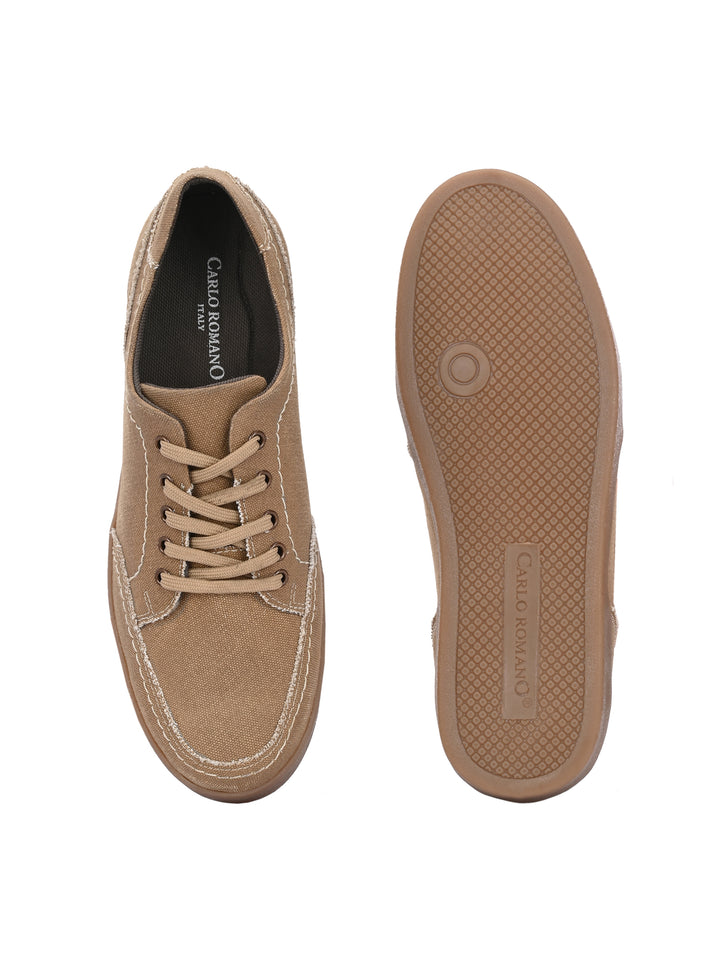 CARLO ROMANO BEIGE COLOR CASUAL SNEAKER SHOES FOR MEN
