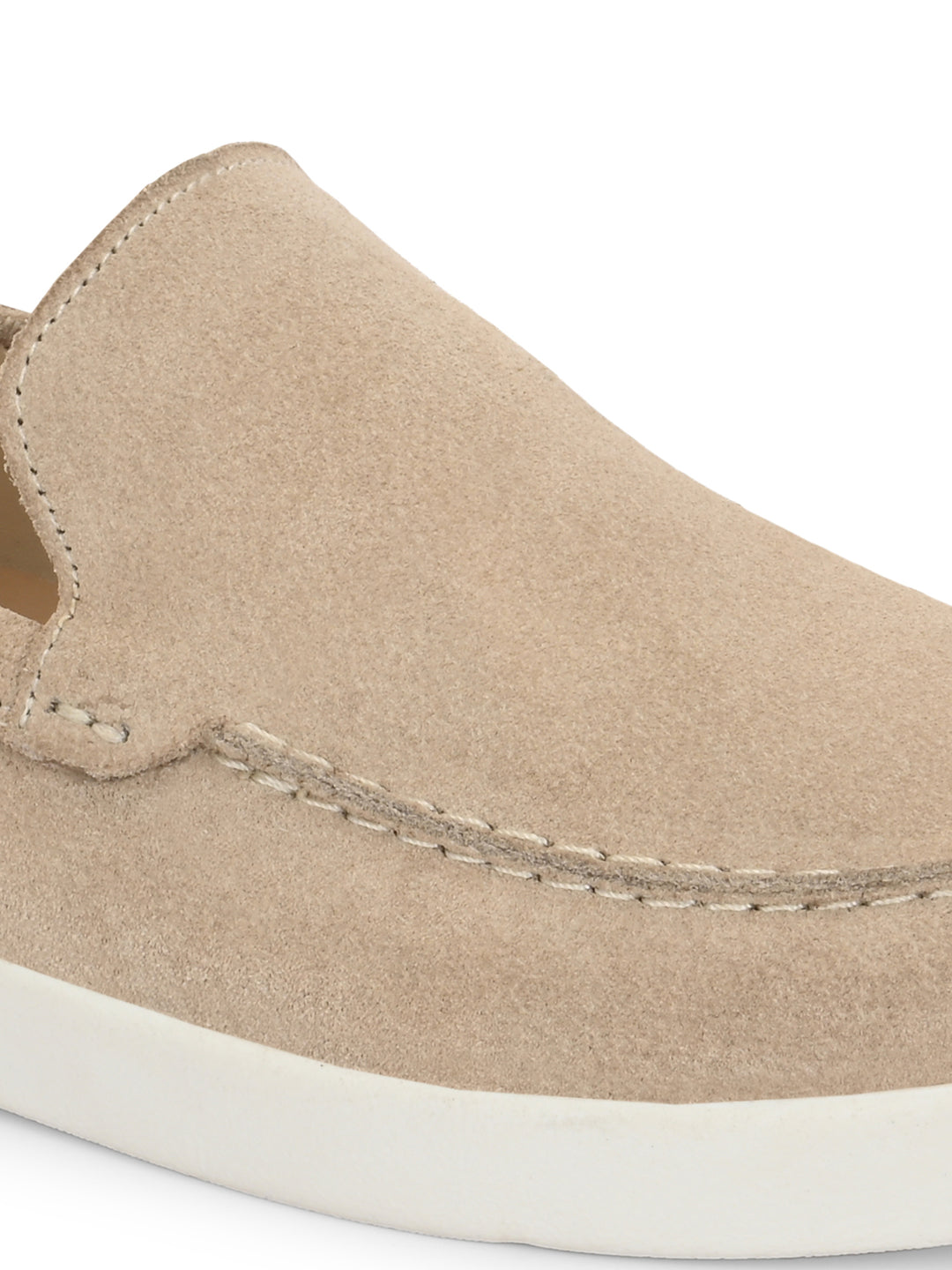 CARLO ROMANO BEIGE COLOR SUEDE LEATHER STYLISH SHOES FOR MEN