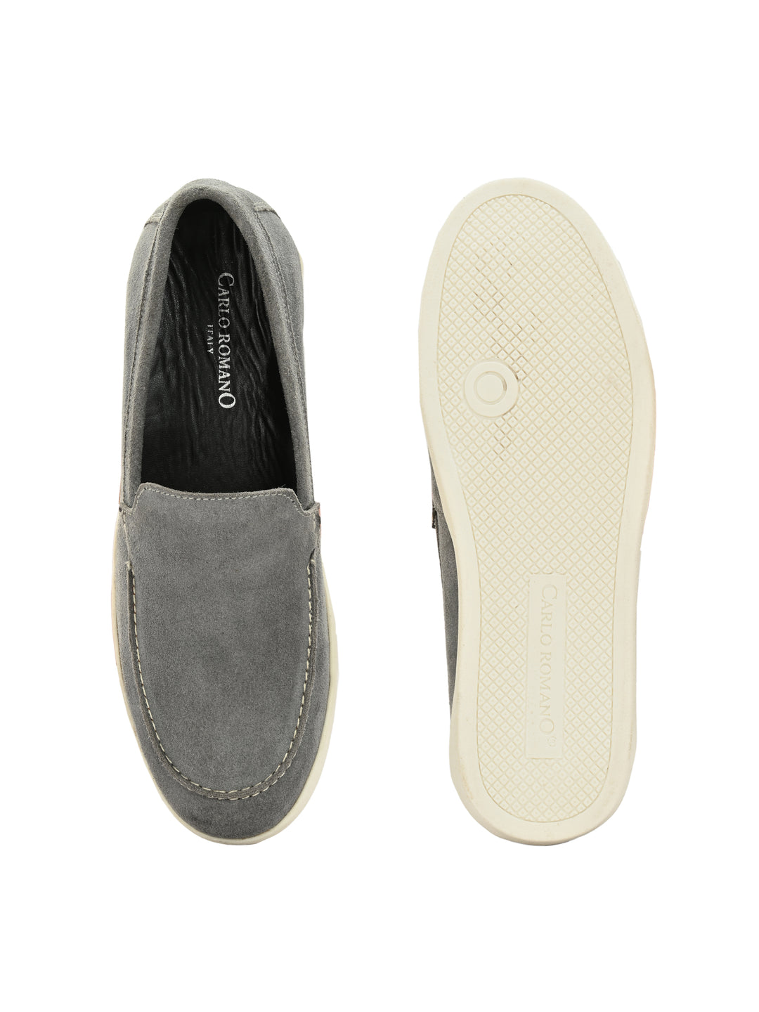 CARLO ROMANO BEIGE COLOR SUEDE LEATHER STYLISH SHOES FOR MEN