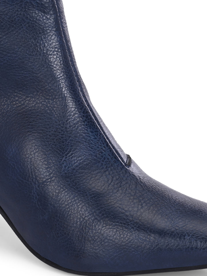 CARLO ROMANO BY WASAN  VEGAN LEATHER WITH ZIP BLOCK HEEL ANKLE BOOT FOR WOMEN