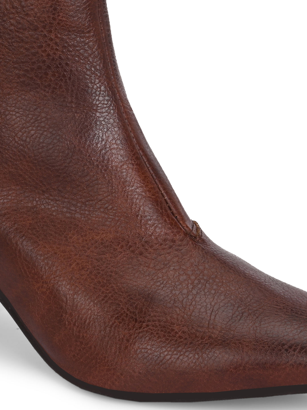 CARLO ROMANO BY WASAN  VEGAN LEATHER WITH ZIP BLOCK HEEL ANKLE BOOT FOR WOMEN