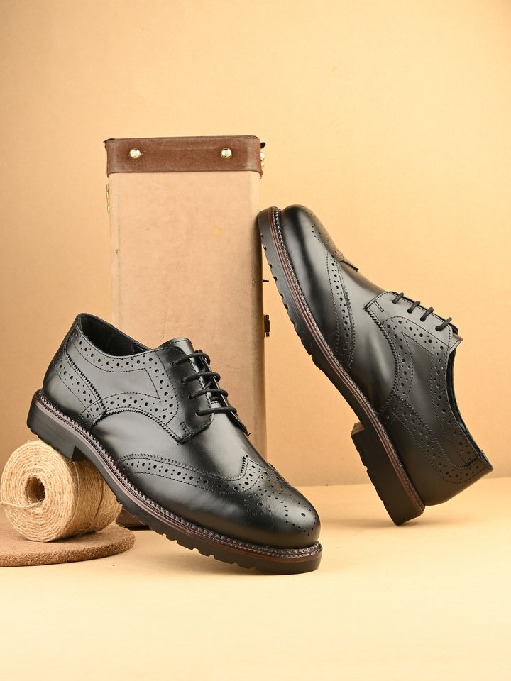 CARLO ROMANO BY WASAN SHOE GENUINE LAETHER LACE UP BROGUE FORMAL SHOE FOR MEN