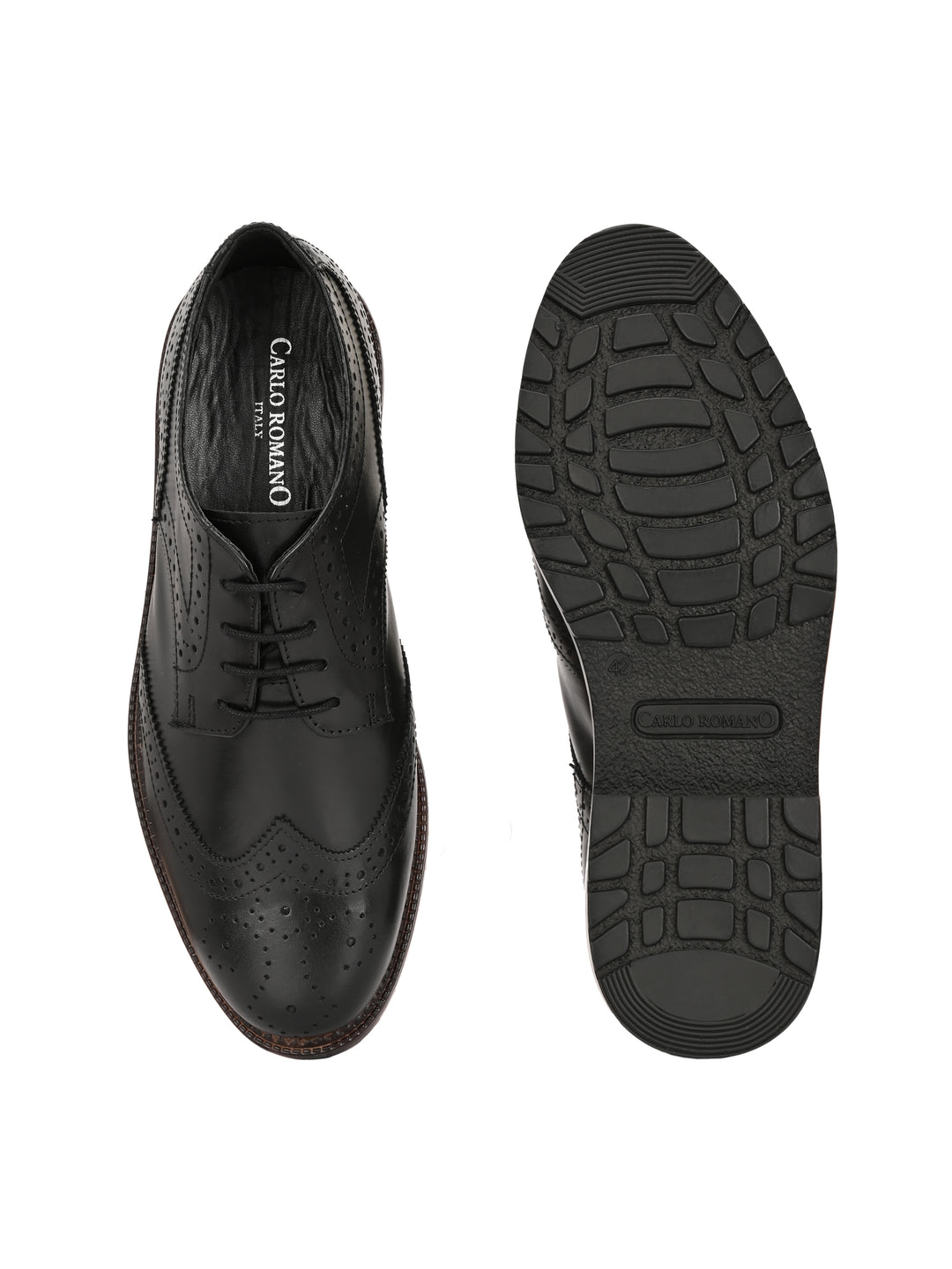 CARLO ROMANO BY WASAN SHOE GENUINE LAETHER LACE UP BROGUE FORMAL SHOE FOR MEN