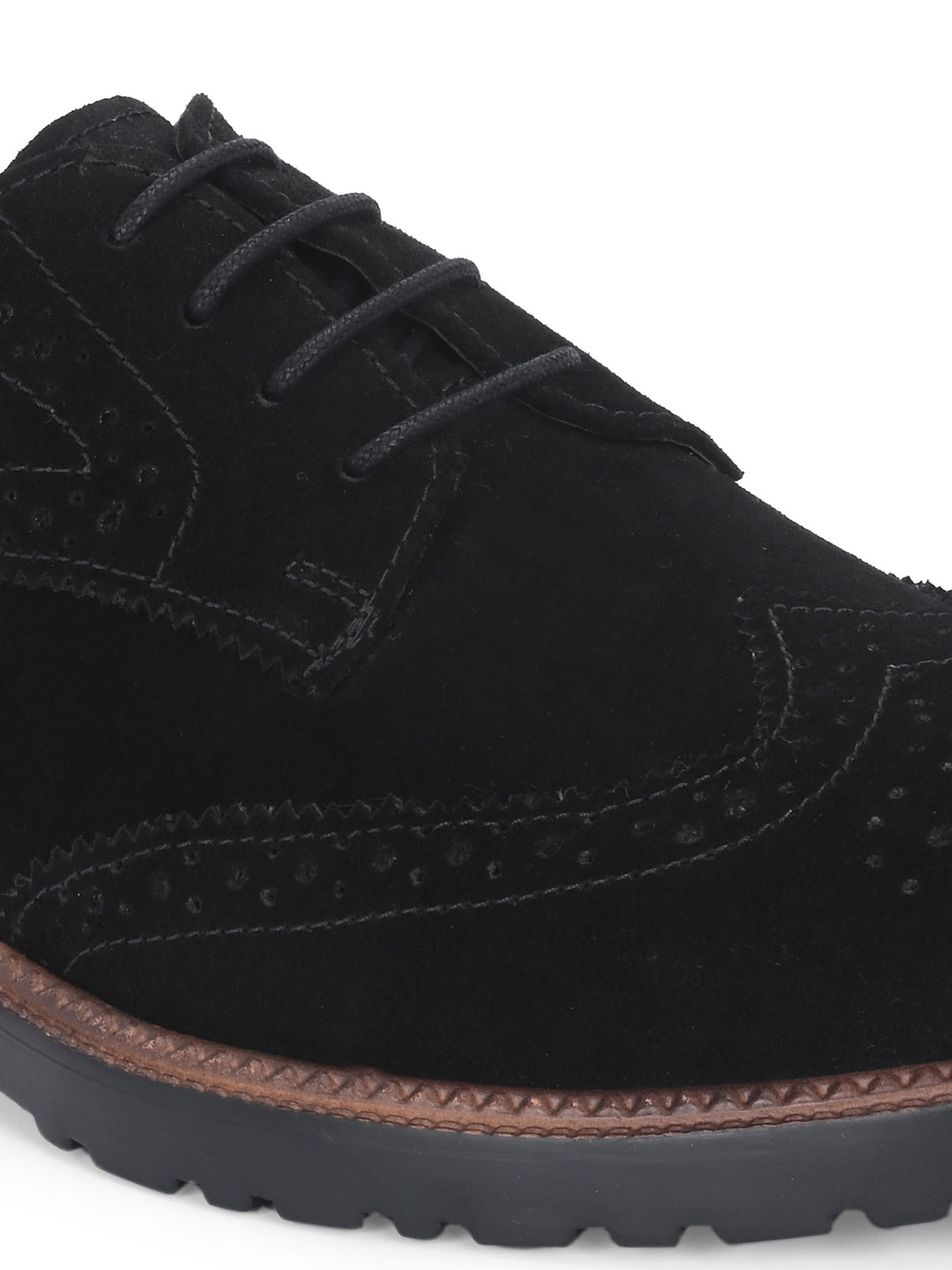 CARLO ROMANO SUEDE LEATHER BROGUE FORMAL LACE-UP SHOE FOR MEN