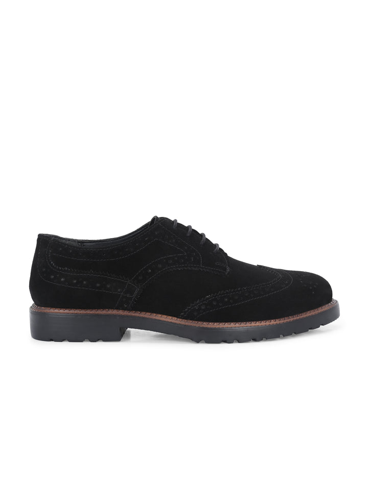 CARLO ROMANO SUEDE LEATHER BROGUE FORMAL LACE-UP SHOE FOR MEN