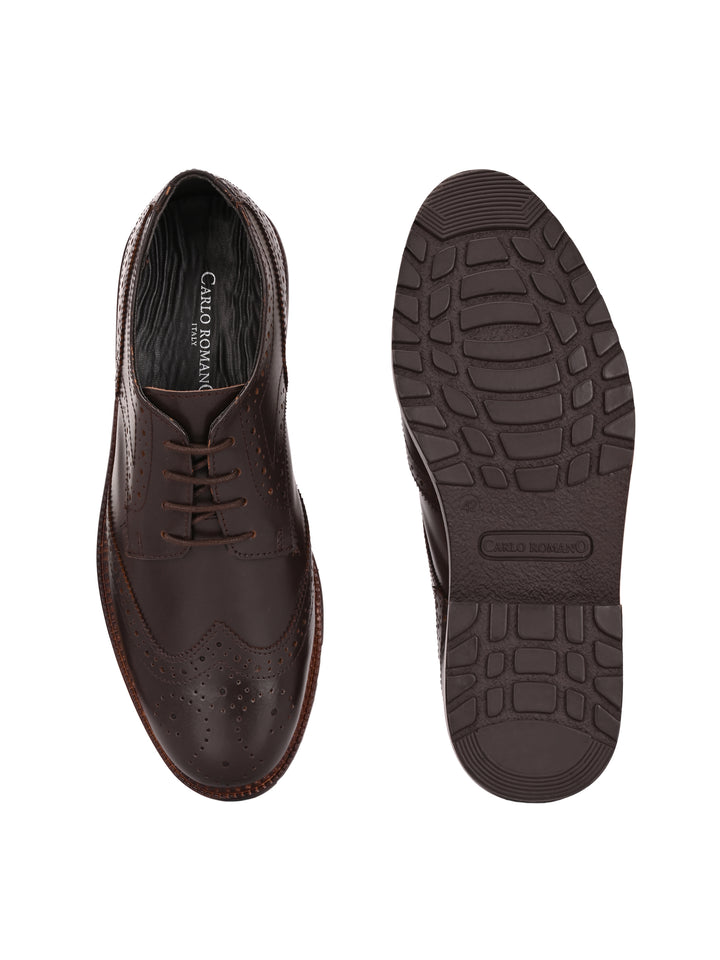CARLO ROMANO BY WASAN SHOE GENUINE LAETHER LACE UP BROGUE FORMAL SHOE FOR MEN