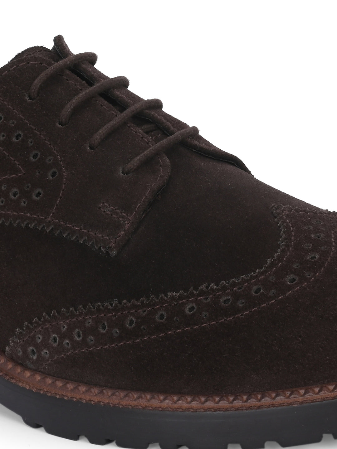 CARLO ROMANO SUEDE LEATHER BROGUE FORMAL LACE-UP SHOE FOR MEN
