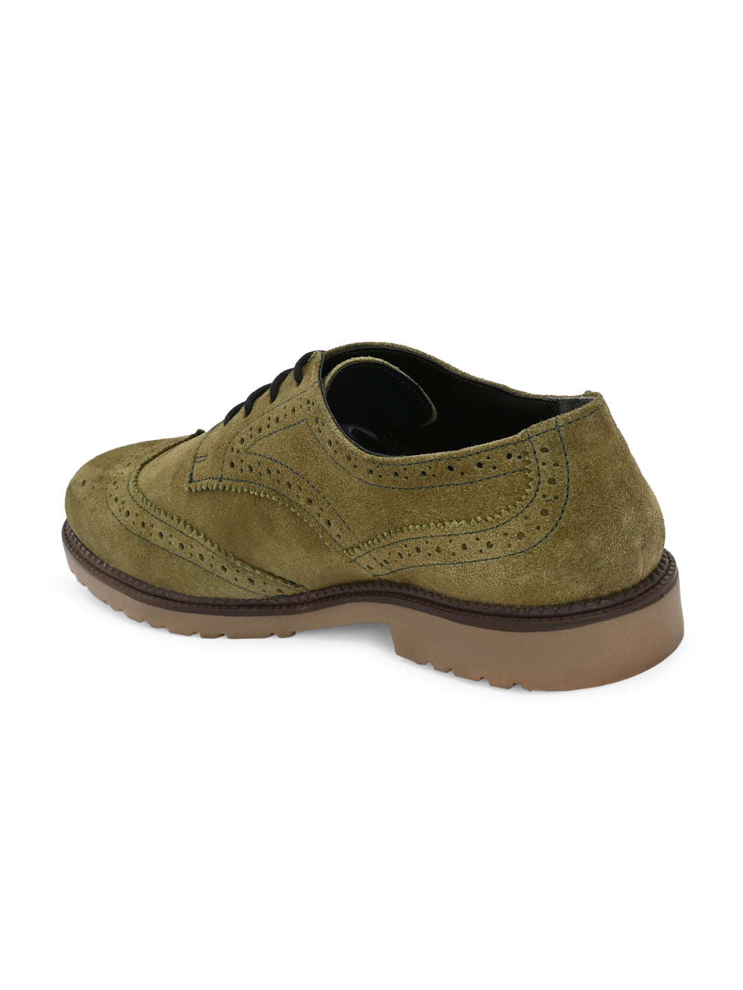 CARLO ROMANO SUEDE LEATHER BROGUE FORMAL LACE-UP SHOE FOR MEN