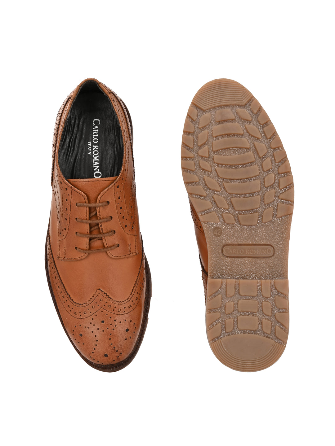 CARLO ROMANO BY WASAN SHOE GENUINE LAETHER LACE UP BROGUE FORMAL SHOE FOR MEN