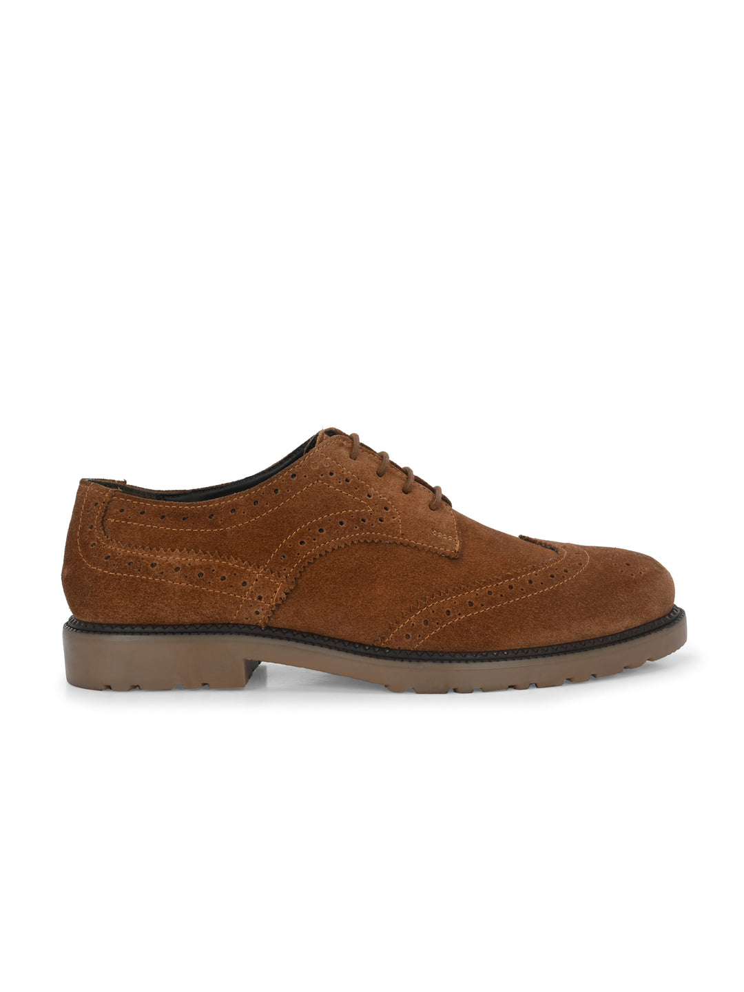 CARLO ROMANO SUEDE LEATHER BROGUE FORMAL LACE-UP SHOE FOR MEN