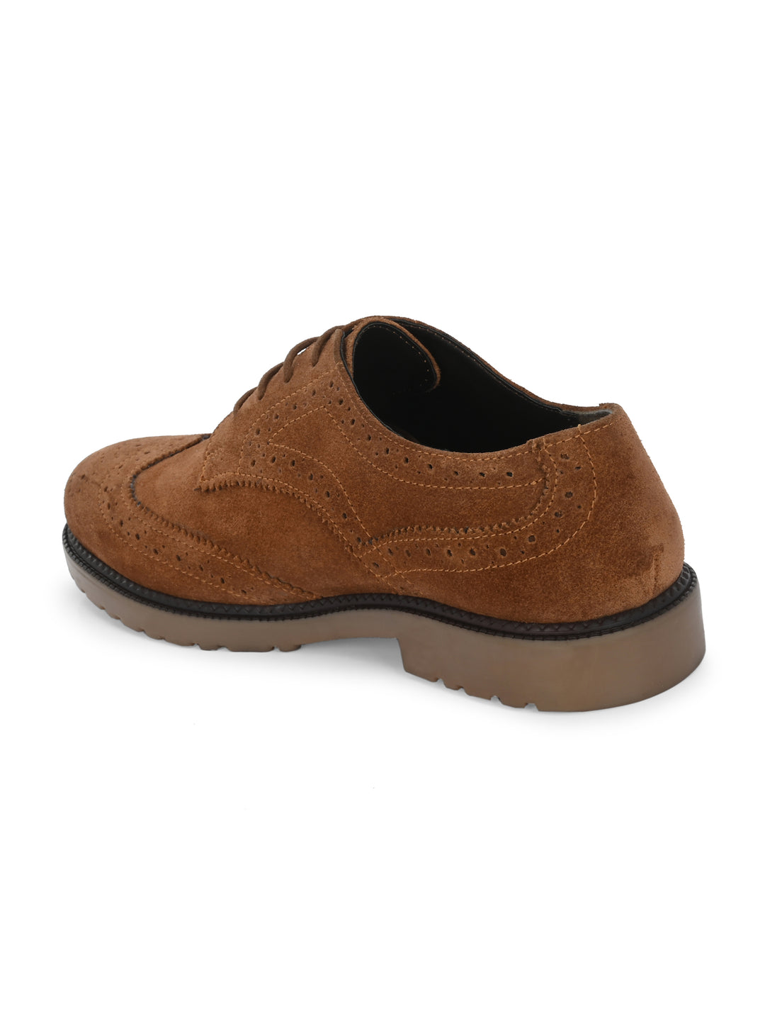 CARLO ROMANO SUEDE LEATHER BROGUE FORMAL LACE-UP SHOE FOR MEN