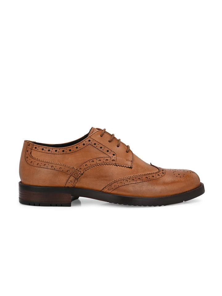 CARLO ROMANO GENUINE LAETHER LACE UP BROGUE FORMAL SHOE FOR MEN