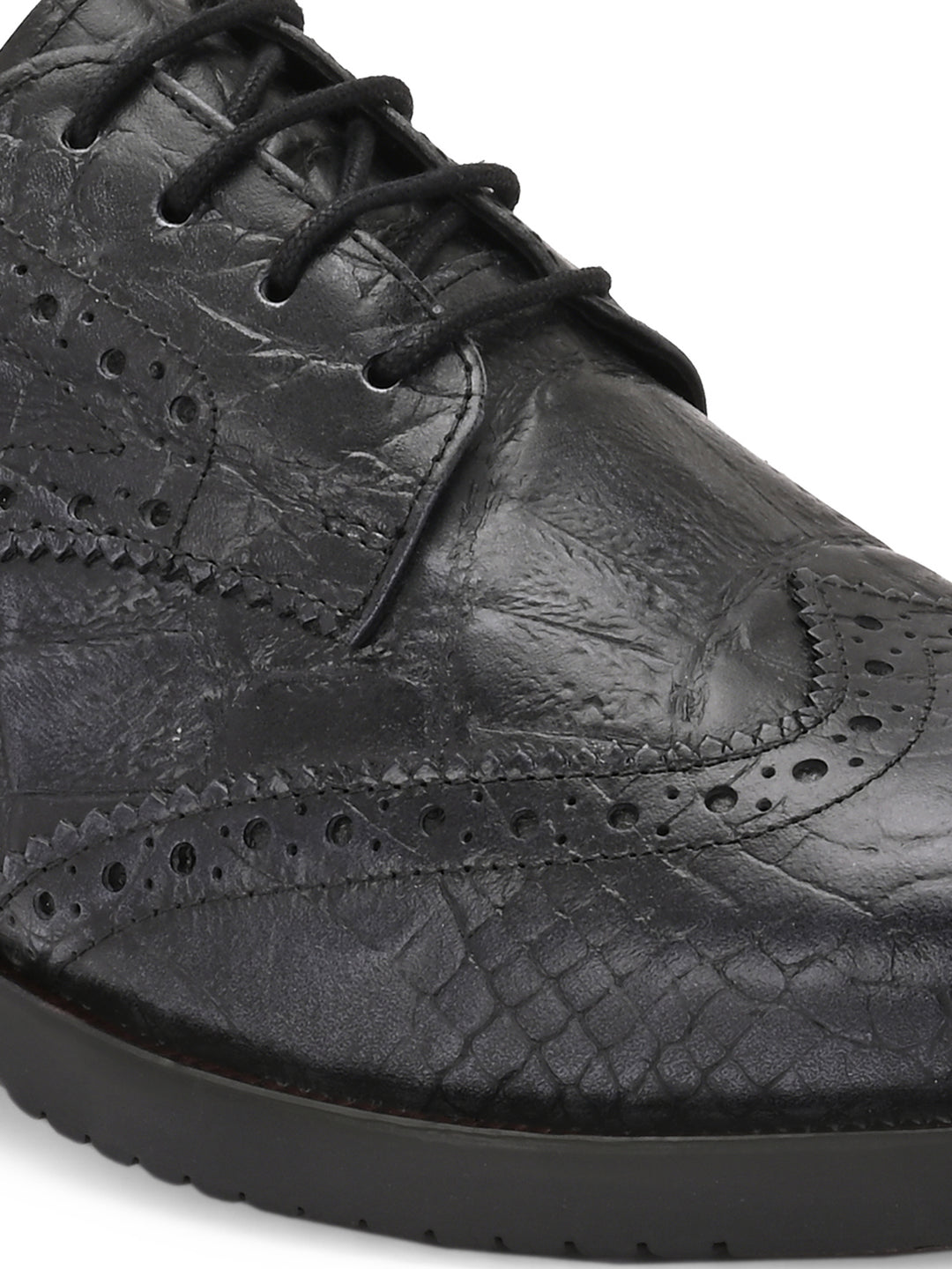 CARLO ROMANO GENUINE PREMIUME CROCO PRINTED LAETHER BROGUE FORMAL SHOE FOR MEN