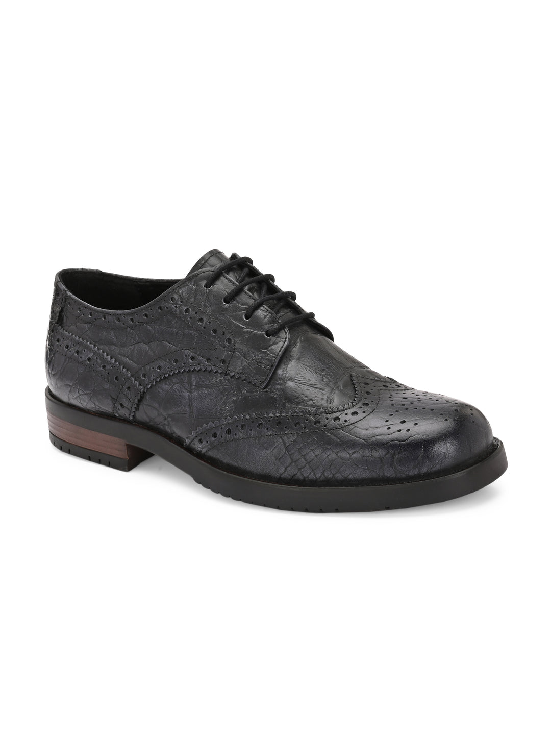 CARLO ROMANO GENUINE PREMIUME CROCO PRINTED LAETHER BROGUE FORMAL SHOE FOR MEN