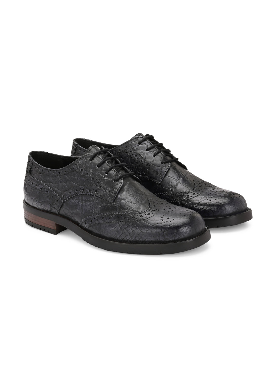 CARLO ROMANO GENUINE PREMIUME CROCO PRINTED LAETHER BROGUE FORMAL SHOE FOR MEN
