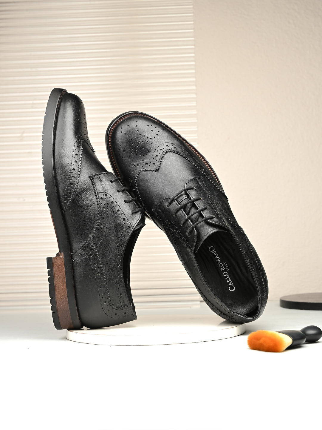 CARLO ROMANO GENUINE LAETHER LACE UP BROGUE FORMAL SHOE FOR MEN