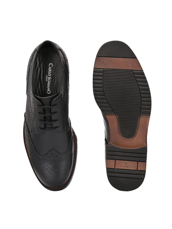 CARLO ROMANO GENUINE LAETHER LACE UP BROGUE FORMAL SHOE FOR MEN