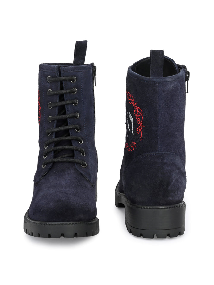 Dona Nova By Carlo Romano Women's Genuine Suede Leather Ankle Boot