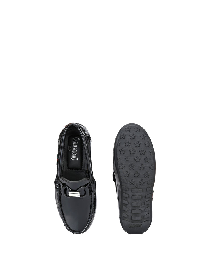 CARLO ROMANO BY WASAN SHOES VEGAN LEATHER PATENT MOCCASSIN KIDS