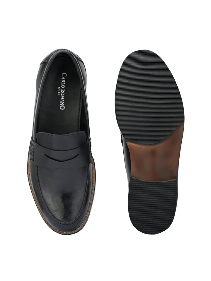 CARLO ROMANO BY WASAN SHOE MEN'S GENUINE BURNISH LEATHER MOCCASIN