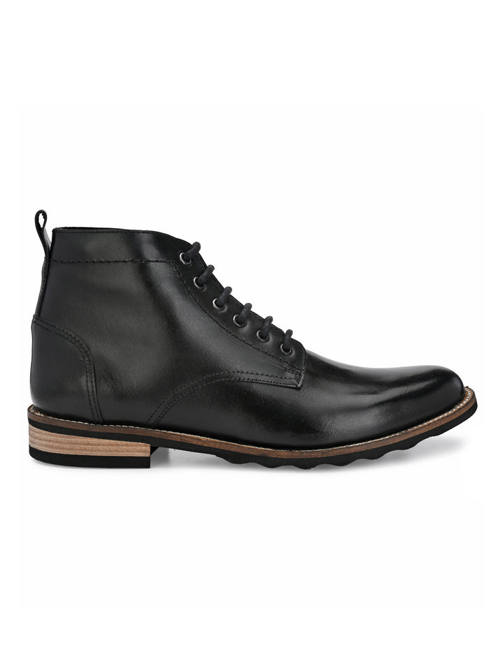 MEN'S BURNISH LEATHER LACE UP ANKLE BOOT