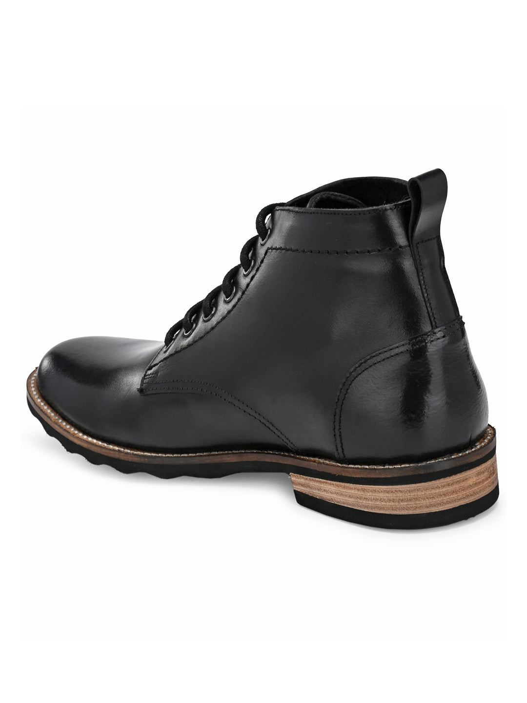 MEN'S BURNISH LEATHER LACE UP ANKLE BOOT