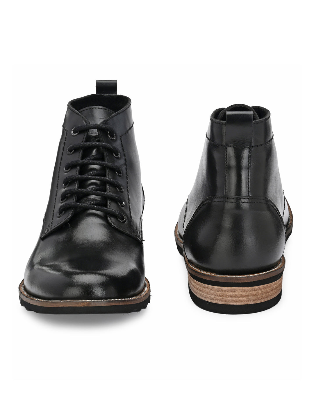 MEN'S BURNISH LEATHER LACE UP ANKLE BOOT