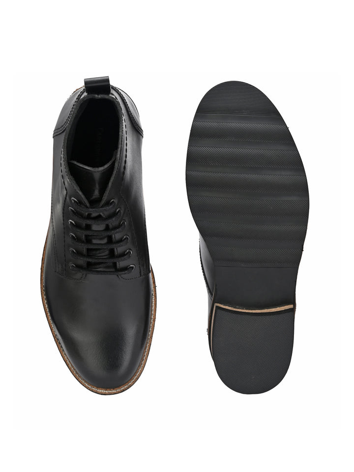 MEN'S BURNISH LEATHER LACE UP ANKLE BOOT