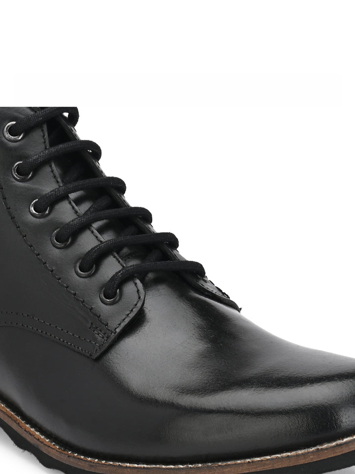 MEN'S BURNISH LEATHER LACE UP ANKLE BOOT