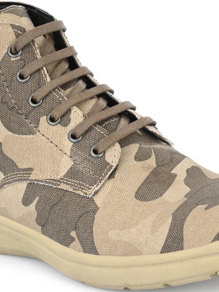 CARLO ROMANO BY WASAN SHOE MEN'S CANVAS LACE UP ANKLE BOOT