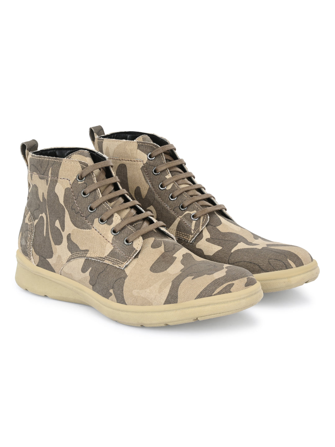 CARLO ROMANO BY WASAN SHOE MEN'S CANVAS LACE UP ANKLE BOOT