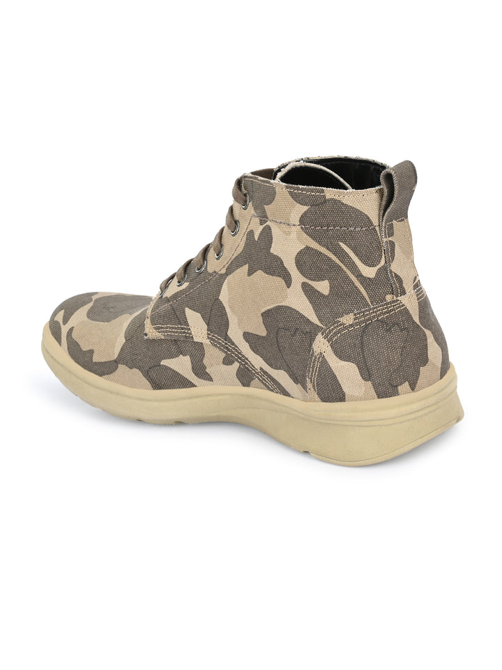 CARLO ROMANO BY WASAN SHOE MEN'S CANVAS LACE UP ANKLE BOOT