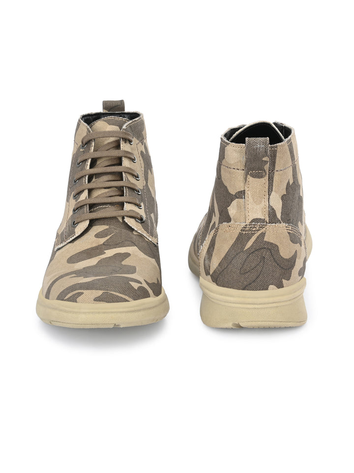 CARLO ROMANO BY WASAN SHOE MEN'S CANVAS LACE UP ANKLE BOOT